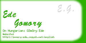 ede gomory business card